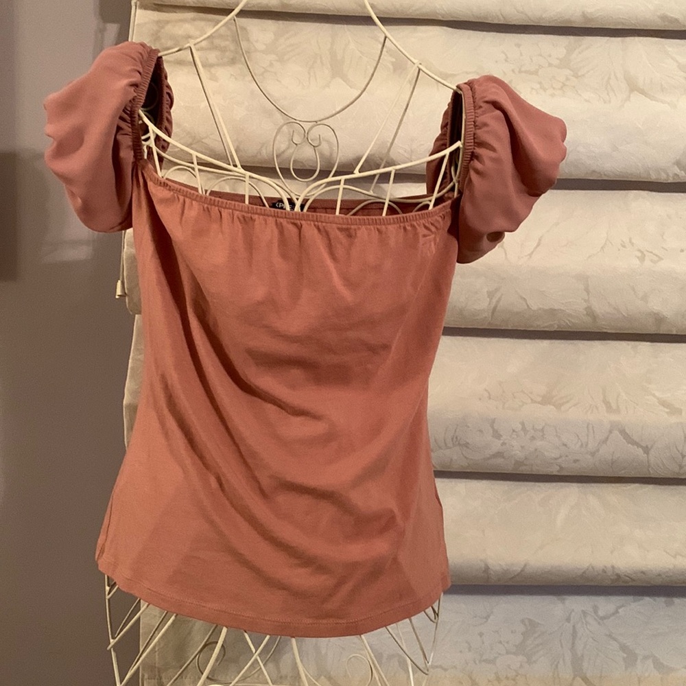 🔥beautiful, off or on the shoulder top, rust color, smoke & pet free home!